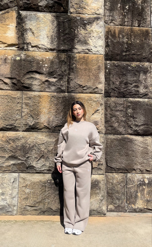 Heritage Crewneck Taupe Stone