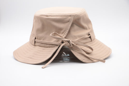 Heritage Cotton Bucket Hat Beige
