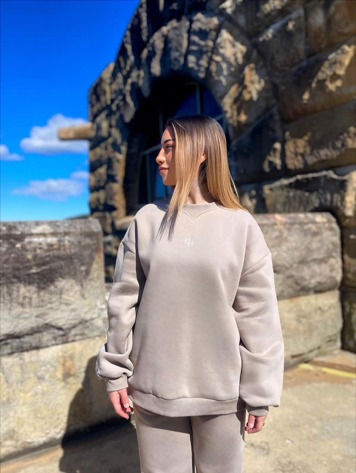 Heritage Crewneck Taupe Stone