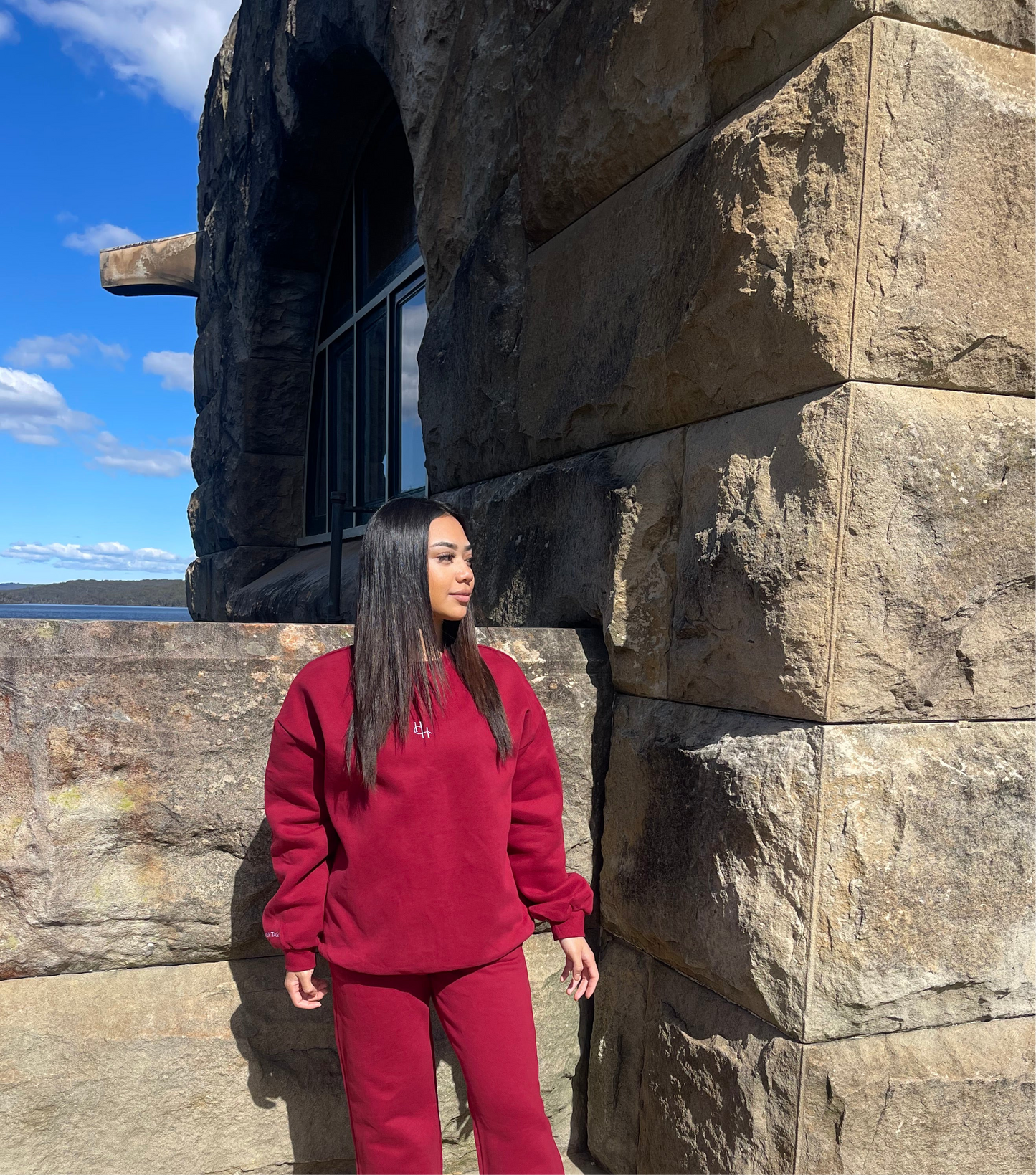 Heritage Crewneck Ruby Red