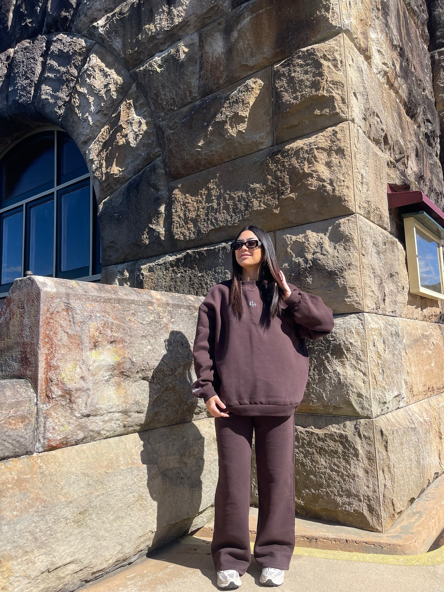 Heritage Straight Leg Jogger Mocha Brown