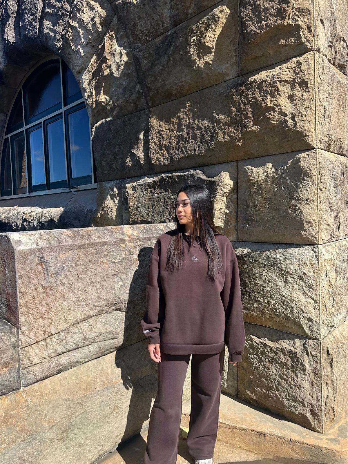 Heritage Straight Leg Jogger Mocha Brown