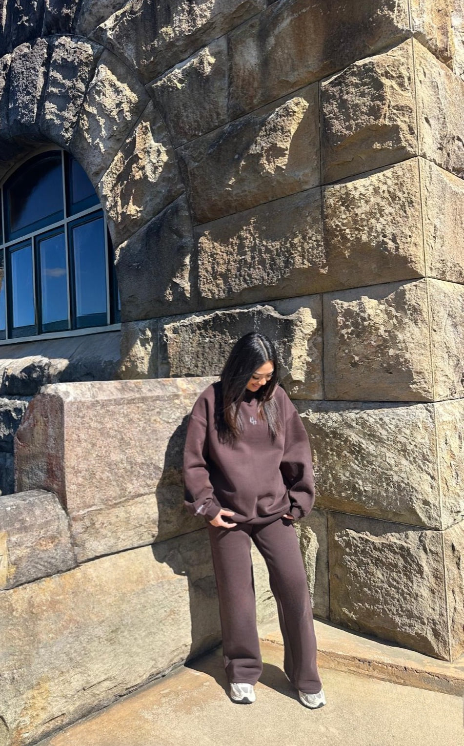 Heritage Straight Leg Jogger Mocha Brown